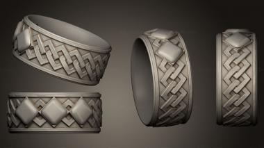 Jewelry rings Quilt Ring 3d model